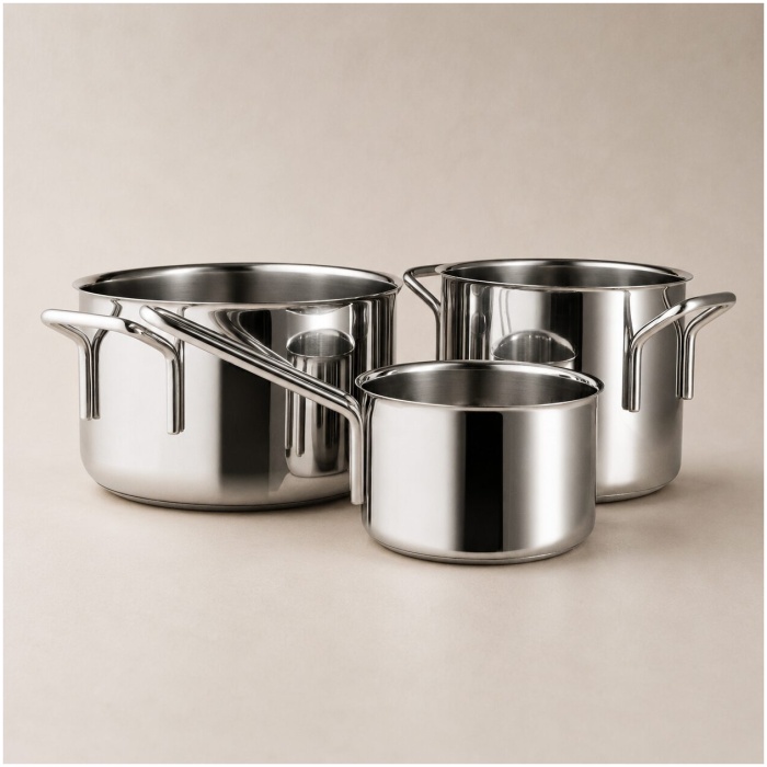 Eva Trio <br> Rustfrit stål grydesæt 3 dele