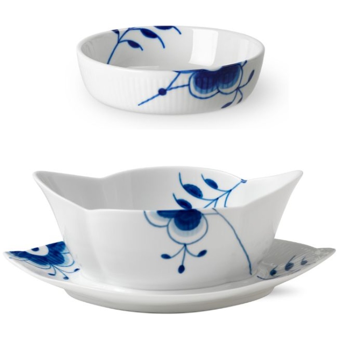 Royal Copenhagen<br> Mega Riflet Sauceskål+fad