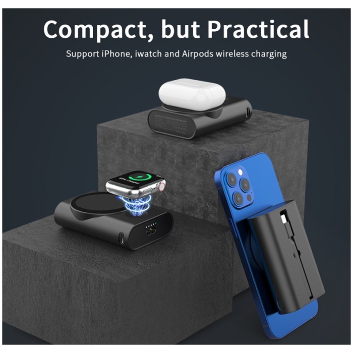 Hâws <br>3-i-1 trådløs oplader & powerbank