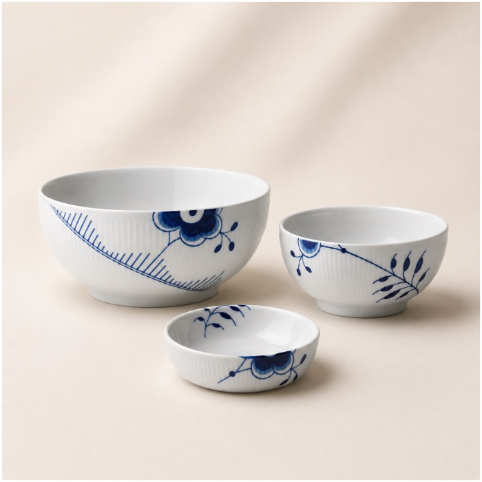 Royal Copenhagen <br> Skålesæt + lille fad