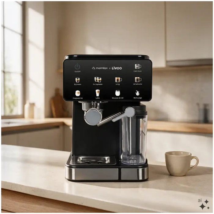 Livoo <br> Espressomaskine m/ mælkeskummer